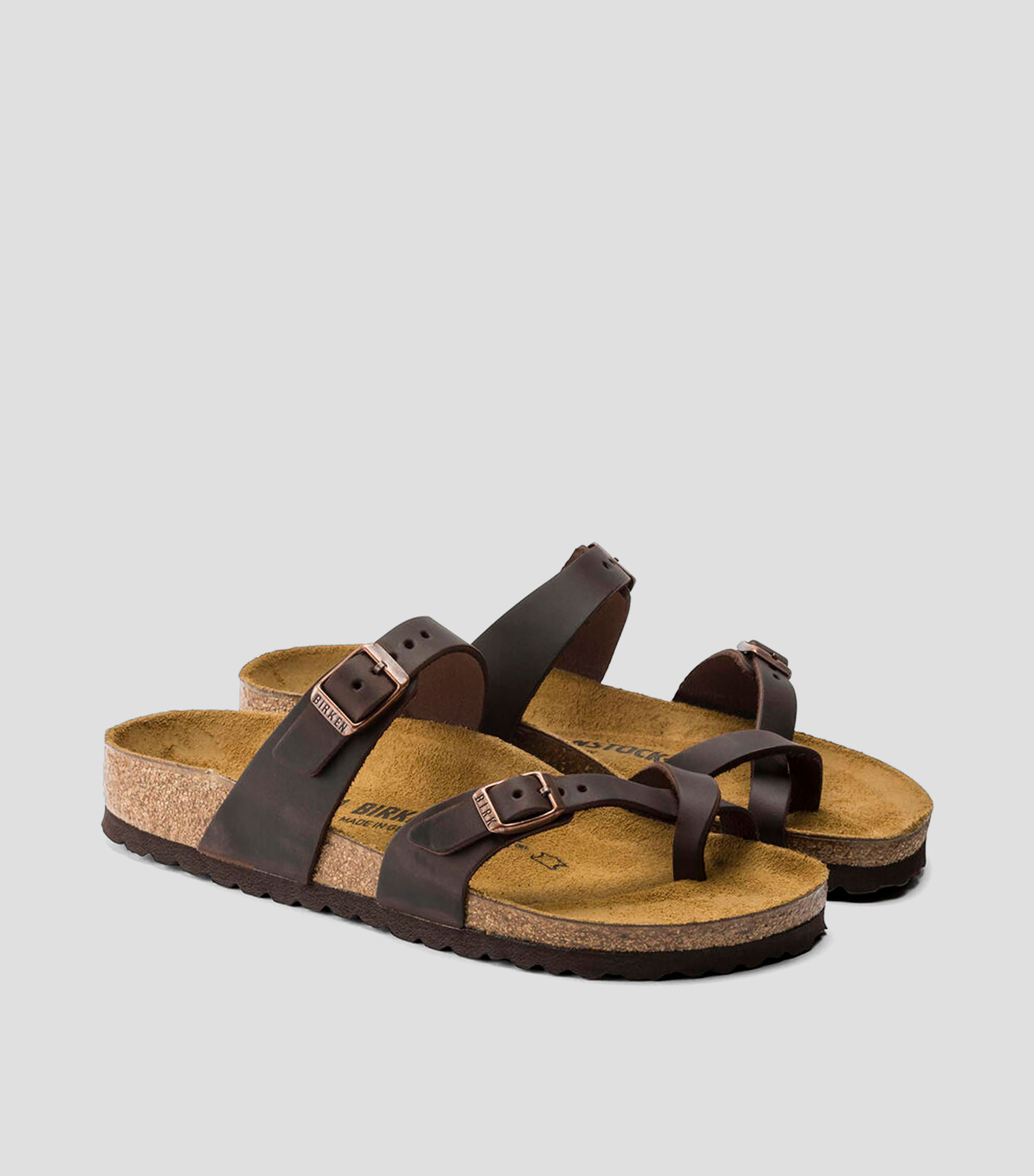 Sandalias planas en piel con cintas Mayari Mujer